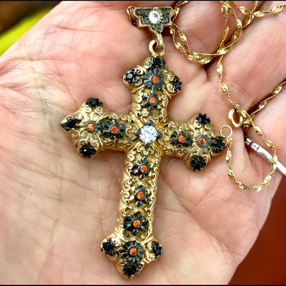 New sterling 925 cross pendant crystal - Picture 3 of 8